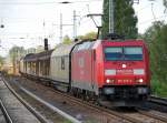 185 259-9 mit einem Ganzzug Schiebewandwagen Richtung Karower Kreuz Berlin, 25.06.10