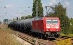 185 312-6 mit Kesselwagenzug am 29.08.12 Berlin-Karow.