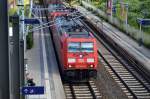 185 368-8 + 185 ???-? mit Ganzzug SChüttgutwagen für Erztransporte am 15.06.15 Durchfahrt Bhf.
