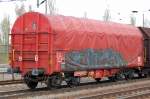 Schiebeplanenwagen der DB f�r Coiltransporte eingestellt mit der Nr.