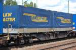 Containertragwagen-Doppeleinheit der DB eingestellt mit der Nr.