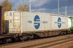 Drehgestell-Container-Tragwagen der DB eingestellt mit der Nr.