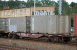 Drehgestell-Container-Tragwagen der DB mit der Nr.