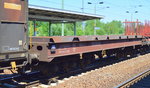 Drehgestell-Flachwagen mit Lademulden für Coils der DB mit der Nr.