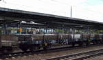 Drehgestell-Flachwagen mit Seitenborden der DB mit der Nr. 31 RIV 80 D-DB 3948 342-1 Remms 665 am 20.04.17 Bf. Flughafen Berlin-Schönefeld.