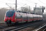 RE5 nach Birkenwerda mit 442 816 am 12.02.13 Berlin-Blankenburg.