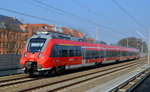 RB14 nach Senftenberg mit 442 321 am 13.04.16 Berlin-Baumschulenweg.