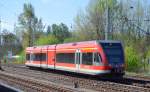 RB12 nach Templin Stadt mit 646 022-3 am 15.04.14 Berlin-Springpfuhl.