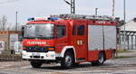 Ein MAN ATEGO 1325 LHF der Ortsfeuerwehr Güterglück VGem. Zerbster Land am 24.03.26 Bahnübergang Rodleben.