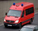 MB Sprinter Mannschaftstransportwagen der Berliner Feuerwehr, 19.11.08 Berliner Stadtautobahn H�he Kaiserdamm.