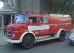 Altes Oldtimer Feuerl�schfahrzeug, ein MB 1113 mit Metz Aufbau in Privatbesitz, 24.07.11 Berlin-Buch.