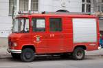 Ein weiterer betagter MB 508 D Feuerwehrtransporter (ehemals Stadtfeuerwehr Ried/Innkreis), jetzt in Privatbesitzin Berlin, 04.04.13 Berlin-Steglitz.