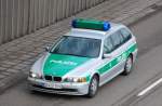 Funkstreifenwagen der Bundespolizei, ein BMW 525d touring (e39), 27.03.09 Berliner Stadtautobahn H�he Knobelsdorffstr.