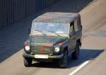 Hier ein weiterer MB Gel�ndewagen vom Typ  Wolf  der Bundeswehr, 25.03.10 Berliner Stadtautobahn H�he Knobelsdorffstr.