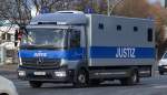 Ein MB ATEGO 1224 Gefangenentransporter der Berliner Justiz am 29.01.15 Berlin Beusselstr.