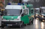 Ein F�hrungsfahrzeug der Berliner Bereitschaftspolizei, ein Fiat Ducato bei einer Demonstration Berlin-Pankow, 15.11.08