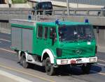 Sonderfahrzeug der Berliner Polizei, ein MB 1017 AF mit der Bezeichnung mgl GGkw Fu (mittlerer gel�ndeg�ngiger Gruppen- und Ger�tekraftwagen mit Funk), er geh�rt zur technischen Einsatzeinheit der