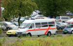 Gr��eres MB Kranken- und Behidertentransportfahrzeug der Fa. AMG aus Berlin Marzahn, 08.08.13 Berlin-Springpfuhl.