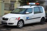 Ein SKODA Roomster (Hochdachkombi) Dienstfahrzeug des Landesbetrieb Stra�enwesen Brandenurg, 18.03.10 Berlin-Pankow.