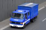 Mehere Ortsverbände des THW in Berlin besitzen noch in ihrem Fuhrpark diese Mannschaftskraftwagen vom Typ MB 508 D, hier am 07.05.15 Berliner Stadtautobahn Höhe Knobelsdorffstr.