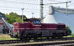 CLR - Cargo Logistik Rail-Service GmbH, Barleben-Ebendorf [D] mit ihrer vossloh DE 18 Diesellok  DE 18 001  [NVR-Nummer: 92 80 4185 034-0 D-CLR] am 09.08.25 Höhe Bahnhof Magdeburg Hbf.