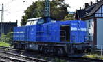 PRESS - Eisenbahn-Bau- und Betriebsgesellschaft Pressnitztalbahn mbH, Jöhstadt mit ihrer  203 052-7  [NVR-Nummer: 92 80 1203 165-6 D-PRESS] am 15.09.25 Höhe Bahnhof Magdeburg-Neustadt.