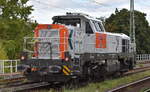 BEG - Bocholter Eisenbahngesellschaft mbH, Dinslaken [D] mit der geleasten Nexrail AssetCo Sàrl DE 18 Stage V Lok,Name:  Zeinab  [NVR-Nummer: 92 80 4185 126-4 D-NXRL]    am 11.09.25 Höhe