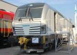 Leider stand gerade die Flotte der neuen Siemens E-Lok Generation Vectron in beengter Position gleich im Eingangsbereich des Messefreigel�ndes, nicht gerade ideal f�r die Photoj�ger, InnoTrans 2010 am