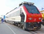 Der italiniesche Hersteller MerMec mit einem ihrer Infrastrukturdiagnose-Fahrzeuge ROGER 1000 f�r die SBB in der Schweiz, 24.09.10 InnoTrans 2010 