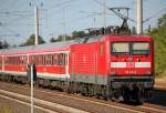 112 114-4 schob heute am fr�hen Abend einen Sonderzug Richtung Karowr Kreuz Berlin, 19.07.10 Berlin-Blankenburg.