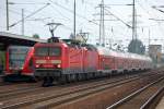 Doppeltraktion DB 143�r mit PbZ-Sonderfahrt mit einer Reihe Doppelstockwagen der DB Regio Berlin/Brandenburg, es ist die 143 349-9 + 143 917-3 am 09.08.10 bei der Durchfahrt Bhf.