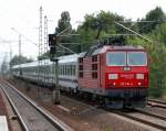 180 018-4 als PbZ mit der Wagengarnitur des Berlin-Warschau Express auf dem Berliner Innenring Richtung Berlin-Grunewald, 19.09.08 Berlin-Jungfernheide.