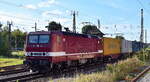 DeltaRail GmbH, Frankfurt (Oder) mit ihrer  243 145-0  (NVR:  91 80 6143 145-1 D-DELTA ) und einem Containerzug Richtung Europabrücke (Polen) am 26.08.25 Höhe Bahnhof Frankfurt/Oder.