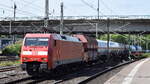 DB Cargo AG, Mainz [D] mit ihrer  152 009-7  [NVR-Nummer: 91 80 6152 009-7 D-DB] und einem gemischten Güterzug Richtung Maschen am 14.05.25 Durchfahrt Bahnhof Hamburg-Harburg.
