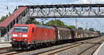 DB Cargo AG, Mainz mit ihrer  185 189-8  [NVR-Nummer: 91 80 6185 189-8 D-DB] und einem gemischten Güterzug Richtung Rbf.