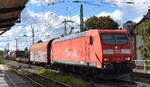DB Cargo AG, Mainz [D] mit ihrer  185 194-8  [NVR-Nummer: 91 80 6185 194-8 D-DB] und einem gemischtem Güterzug am 23.09.25 Höhe Bahnhof Magdeburg-Neustadt.