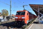 DB Cargo AG, Mainz [D] mit ihrer  152 112-9  [NVR-Nummer: 91 80 6152 112-9 D-DB] und einem Kalizug am 23.09.25 Durchfahrt Bahnhof Magdeburg-Neustadt.
