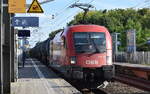 ÖBB - Österreichische Bundesbahnen [A] mit ihrem Taurus  1116 164  [NVR-Nummer: 91 81 1116 164-5 A-ÖBB] und einem Kesselwagenzug (leer) Richtung Stendel am 01.09.25 Durchfahrt Bahnhof