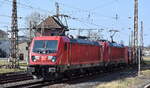 DB Cargo AG, Mainz [D] mit der Doppeltraktion   187 198  [NVR-Nummer: 91 80 6187 198-7 D-DB] +   187 211  [NVR-Nummer: 91 80 6187 211-8 D-DB] und dem Erzzug aus Hamburg Richtung Ziltendorf EKO am