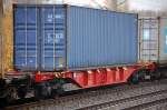 Containertragwagen mit vier Achsen der DB eingestellt mit der Nr.