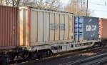 Älterer slowakischer Containertragwagen mit der Nr.