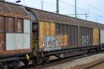 Tschechischer Schiebewandwagen mit der Nr. 31 RIV 54 CZ-CDC 2780 979-5 Habbillns 1 am 07.08.14 Bhf. Flughafen Berlin-Sch�nefeld.