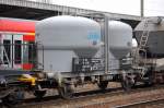 Ungarischer Zementstaubsilowagen eingestellt mit der Nr. 23 RIV 55 H-PULT 9104 505-1(P) Ucs am 16.02.11 Bhf. Flughafen Berlin-Sch�nefeld.