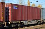 Ein Container der Beacon Intermodal Leasing (Firmengruppe Mitsubishi UFJ Lease)am 26.10.15 Bhf.