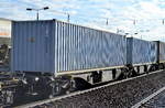 Polnischer Gelenk-Containertragwagen  mit der Nr.