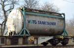 VTG mit einem ihrer VOTG Tanktainer am 09.03.16 Berlin-Wuhlheide.