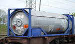 40’ Standard Gasdruck-Tankcontainer (UN-Nr.: 23/1012 = 1-Buten oder cis-2-Buten oder trans-2-Buten oder Butene, Gemisch) am 13.05.17 Bf.