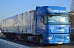 DAF XF 105.410 Sattelzug der Sped.ALBRECHT TRANSPORTE am 17.02.16 Berlin Heinersdorf.