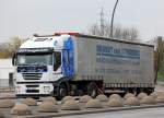 IVECO Sattelzug der BDT-Logistik am 12.04.12 Berlin-Beusselbr�cke.