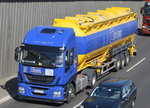 IVECO STRALIS 420 Zugmaschine mit Tanktrailer der Fa.Contex am 21.04.16 Berliner Stadtautobahn Höhe Knobelsdorffstr.